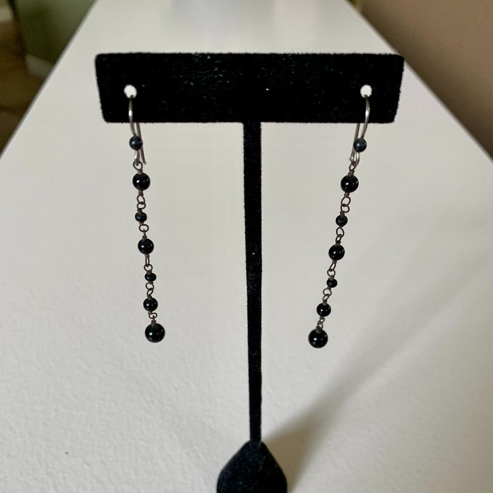 Black drop earrings